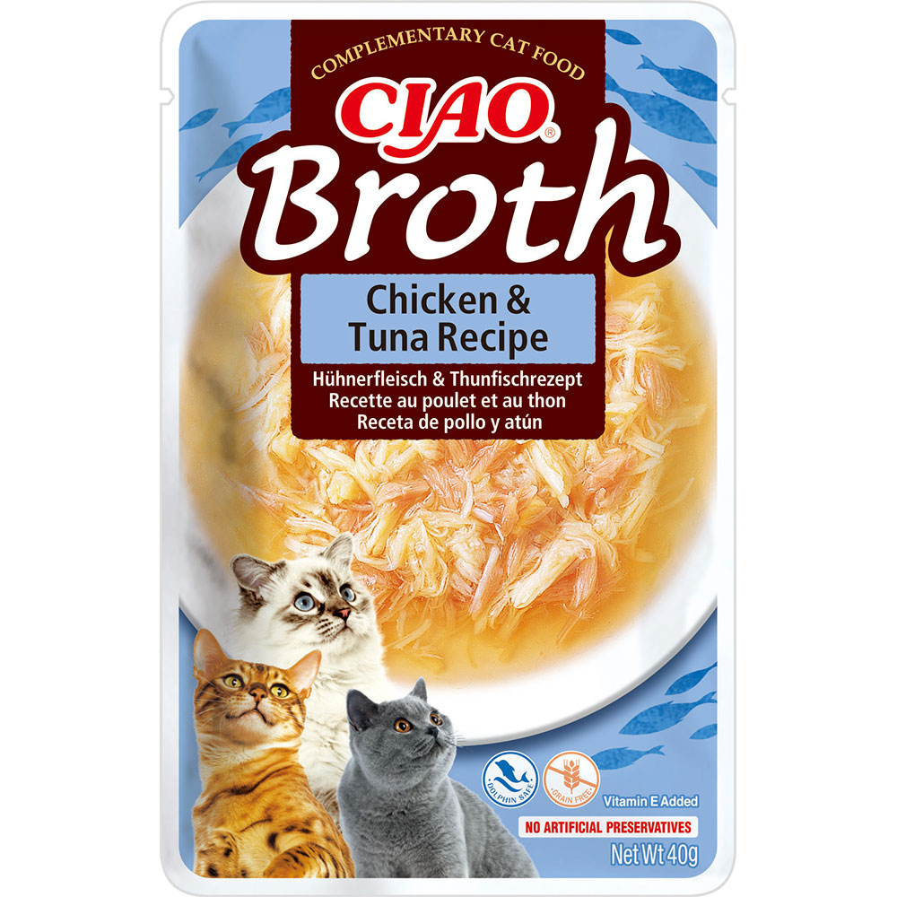 INABA CIAO Broth pouch for cats with chicken and tuna, 40 g