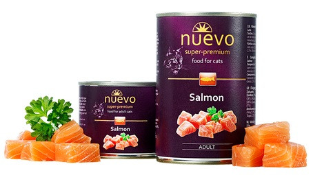 NUEVO Cat Adult Salmon - canned food with salmon 400g